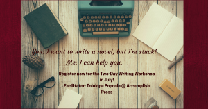 Intensive Writing Workshop in July