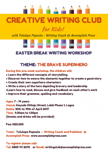 Creative Writing Workshop for Kids