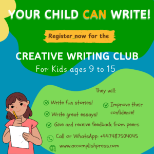 Your Child Can Write! Register them now for the Creative Writing Club!
